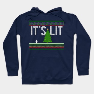 It's Lit Christmas Tree Ugly Sweater Hoodie